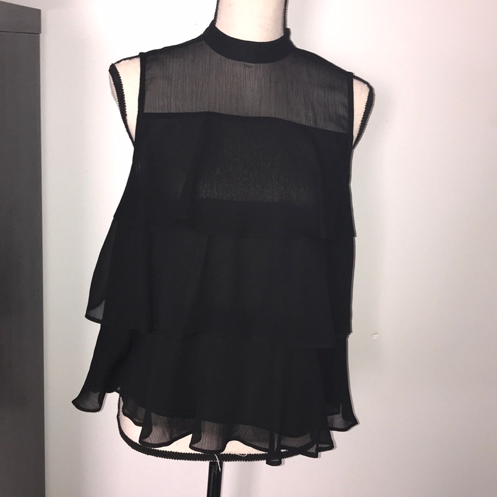 Black ApT 9 chiffon top